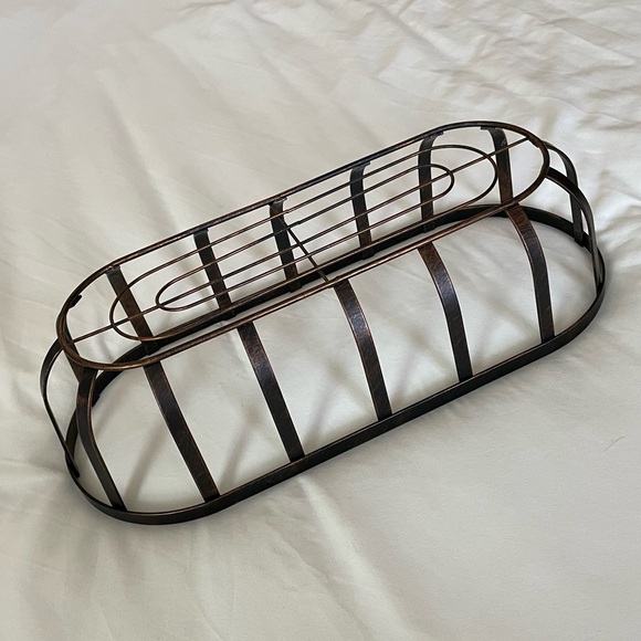 Metal Oval Basket Centerpiece Fruit Bowl Bread Bowl - Picture 7 of 7